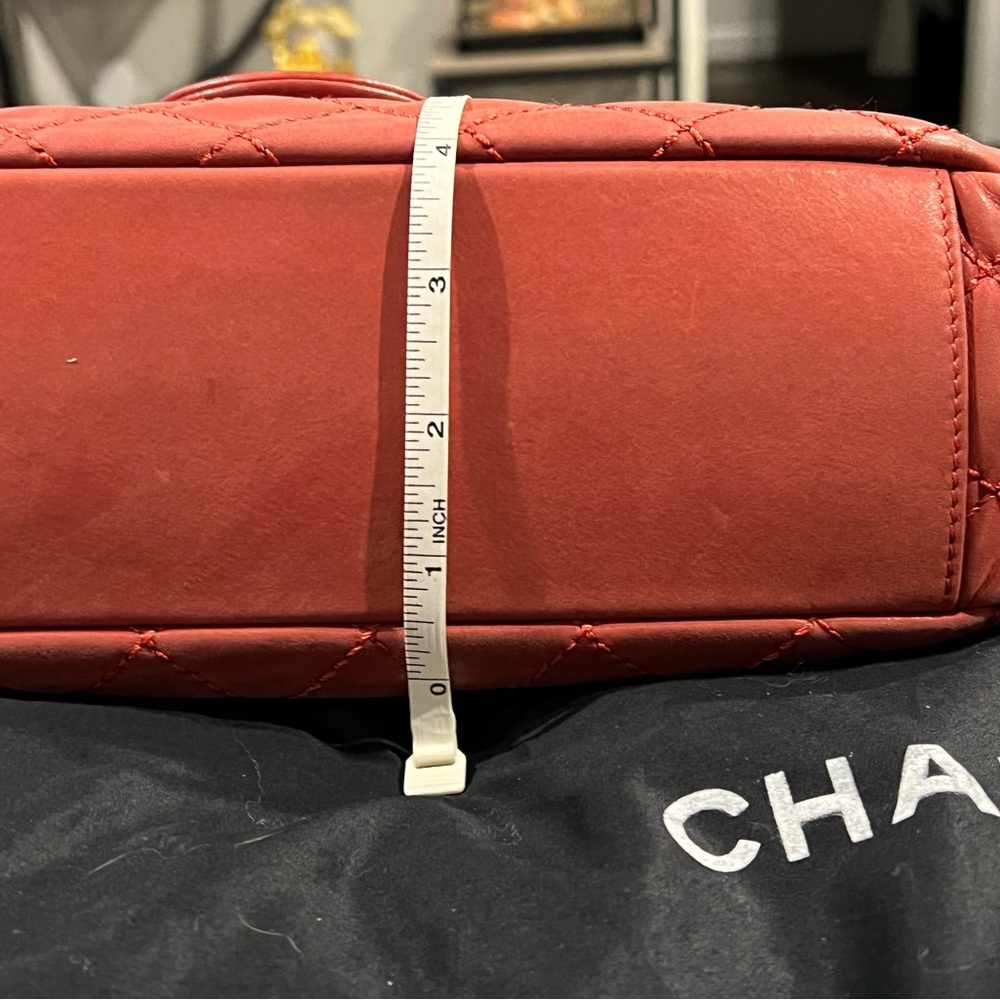 Chanel Coral Quilted Flap-Over Bag - Picture 9 of 15